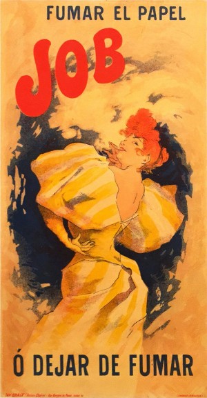 French Belle Epoque Period Poster for Job by Jules Cheret 1895